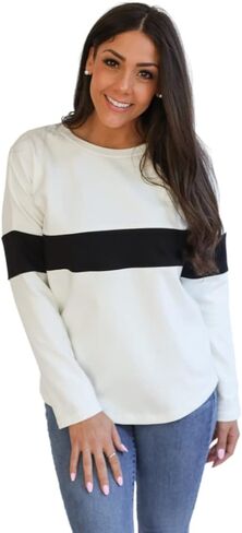 Movemama Crew Neck Long Sleeve Nursing Top, Active Nursing Sweatshirt, Invisible Access, Two Direction Zipper and Thumbholes in Kuwait