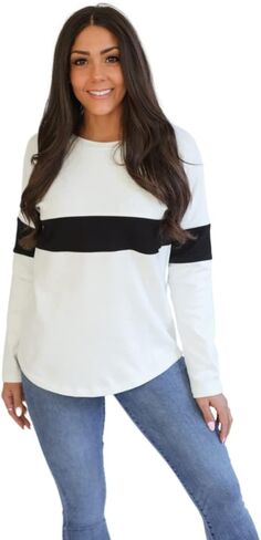 Movemama Crew Neck Long Sleeve Nursing Top, Active Nursing Sweatshirt, Invisible Access, Two Direction Zipper and Thumbholes in Kuwait