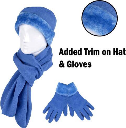 Women's Warm Fleece Winter - Women's Hat and Glove Set + Hats Gloves Scarves for Women in Kuwait