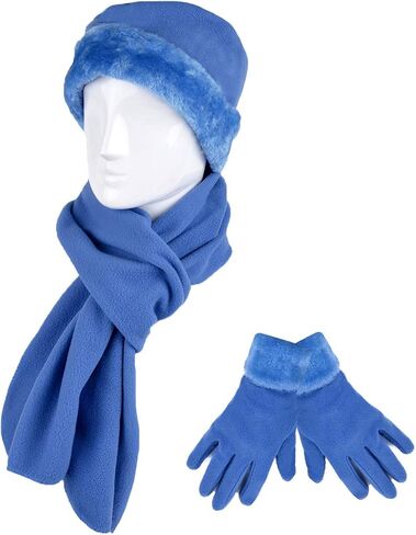 Women's Warm Fleece Winter - Women's Hat and Glove Set + Hats Gloves Scarves for Women in Kuwait
