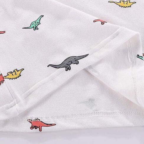 Motteecity Fashion Boys Turndown Collar Dino Printed Polo Shirt in Saudi Arabia