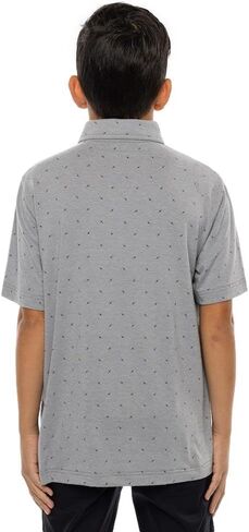 TravisMathew Boys Y Cliff Jumping Polo, Heather Medium Grey in Saudi Arabia