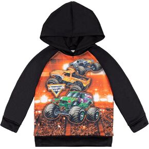 بلوفر مونستر جام الأقصى للتدمير El Toro Loco Grave Digger Fleece كنزة صوفية للأطفال الصغار إلى الأطفال الكبار