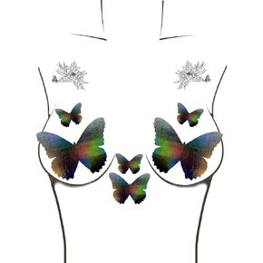 Neva Nude Nipple Pasties and Body Stickers Crop Top Bra - Bundle of Nipztix & BodiStix for Festivals, Raves, and More in Kuwait