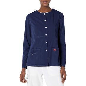 Dickies Xtreme Stretch Women Warm Up Scrubs Jacket Snap Front 82310