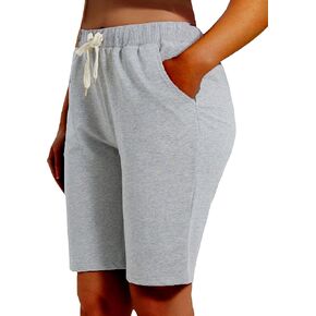 Neecan Womens Drawstring Shorts Summer Elastic Waist Casual Lightweight with Pockets