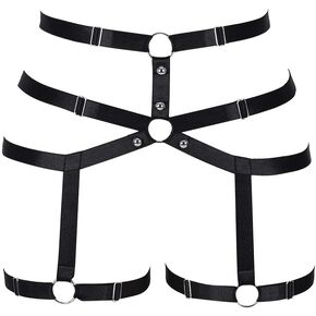 Women body harness Garter belt Leg strap Lingerie cage Soft Elasticity Carnival Punk Gothic Adjustable