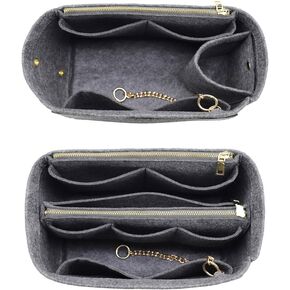3 in 1 Felt Purse Organizer Insert Bag in Bag with a Bottle Holder Shaper