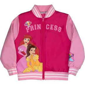 Disney Princesses Girls Bomber Jackets, Minnie Mouse, Lilo and Stitch, Little Mermaid and More Bomber Jackets for Girls