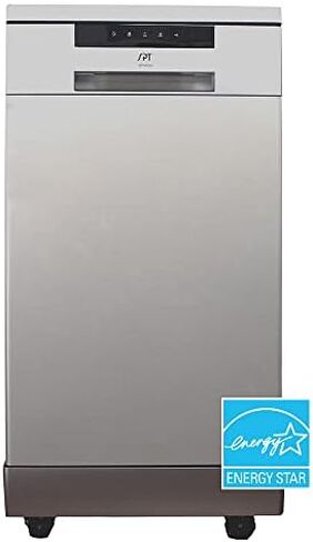 SPT SD-9263SSB 18″ Wide Portable Stainless Steel Dishwasher with ENERGY STAR, 6 Wash Programs, 8 Place Settings and Stainless Steel Tub in Saudi Arabia