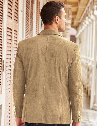 COOFADNY Men's Casual Corduroy Blazer Classic Fit Two Button Spoat Coat Fashion Notch Lapel Blazer Jacket in Saudi Arabia