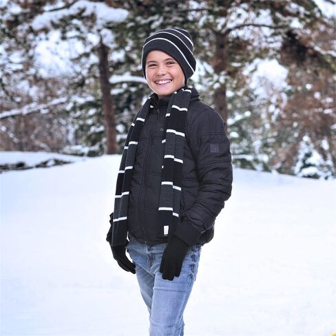 طقم قبعة ووشاح وقفازات من Polar Wear للأولاد in Kuwait