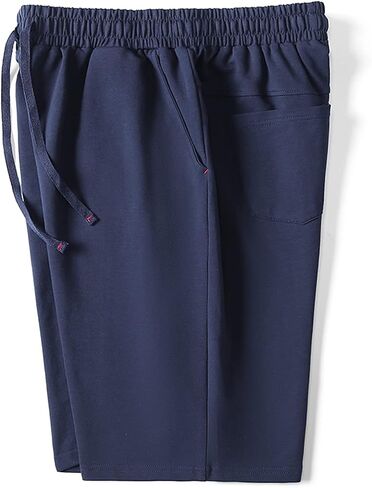 Fuwenni Women's Casual Elastic Waist Comfy Knee Length Curling Bermuda Shorts with Pockets in Kuwait
