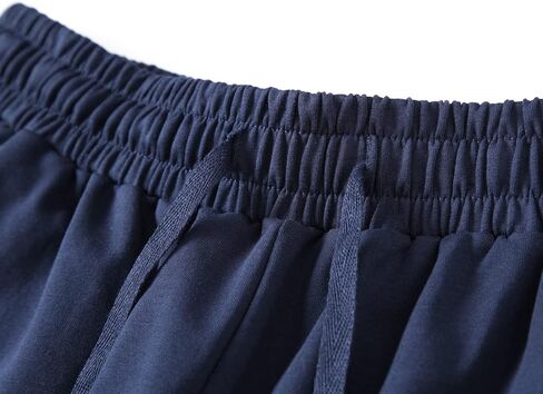 Fuwenni Women's Casual Elastic Waist Comfy Knee Length Curling Bermuda Shorts with Pockets in Kuwait