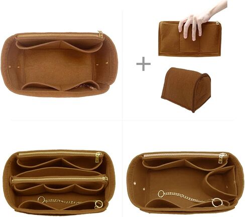 3 in 1 Felt Purse Organizer Insert Bag in Bag with a Bottle Holder Shaper in Kuwait