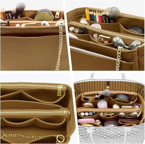 3 in 1 Felt Purse Organizer Insert Bag in Bag with a Bottle Holder Shaper in Kuwait