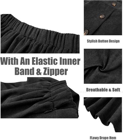 RITERA Plus Size Basic Versatile Stretchy Elastic Waist Flared Casual Mini Skater Skirt/Pleated Plaid Skirt for Women XL-5XL in Kuwait