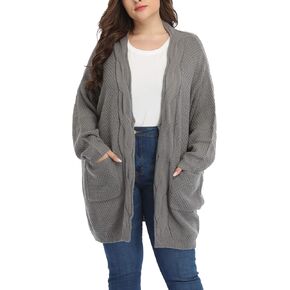 Shiaili Classic Plus Size Sweaters for Women Oversized Long Cardigans