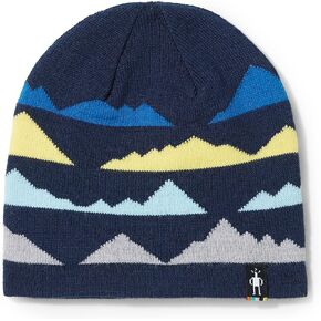 Smartwool Kids' Merino Wool Mountain Pattern Reversible Cuffed Beanie
