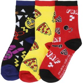 Bioworld Five Nights At Freddy's Pizza Party Youth 3-Pair Crew Socks in Saudi Arabia