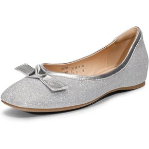 أحذية DREAM PAIRS النسائية ذات الكعب المنخفض، أحذية الزفاف المريحة ذات المقدمة المربعة وحجر الراين in Kuwait