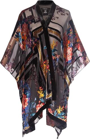 Velvet Kimonos for Women Cardigan Velvet Blazer Open Front Kimono Cover Up Without Tassel in Kuwait