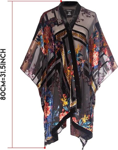 Velvet Kimonos for Women Cardigan Velvet Blazer Open Front Kimono Cover Up Without Tassel in Kuwait