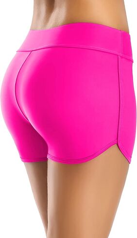 SOCIALA Women's Sporty Swim Shorts Stretchy Board Shorts Boyleg Swim Bottoms in Saudi Arabia