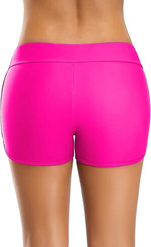 SOCIALA Women's Sporty Swim Shorts Stretchy Board Shorts Boyleg Swim Bottoms in Saudi Arabia