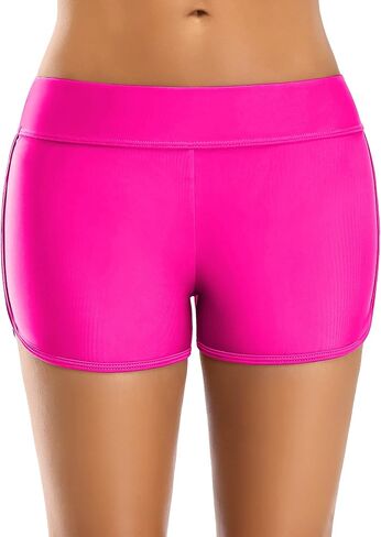 SOCIALA Women's Sporty Swim Shorts Stretchy Board Shorts Boyleg Swim Bottoms in Saudi Arabia