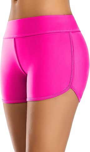 SOCIALA Women's Sporty Swim Shorts Stretchy Board Shorts Boyleg Swim Bottoms in Saudi Arabia