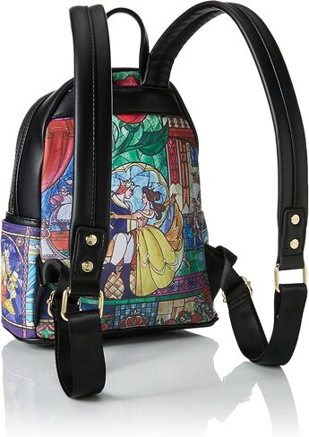 حقيبة كتف نسائية بحزام مزدوج من Loungefly Disney Princess Castle Series Belle، مقاس واحد، متعددة الألوان in Kuwait