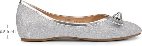 أحذية DREAM PAIRS النسائية ذات الكعب المنخفض، أحذية الزفاف المريحة ذات المقدمة المربعة وحجر الراين in Saudi Arabia