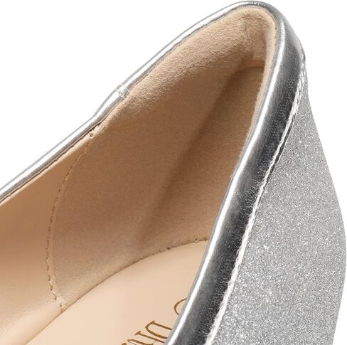 أحذية DREAM PAIRS النسائية ذات الكعب المنخفض، أحذية الزفاف المريحة ذات المقدمة المربعة وحجر الراين in Saudi Arabia