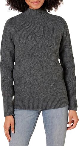 Amazon Essentials Women's Soft Touch Funnel Neck Cable Sweater in Saudi Arabia