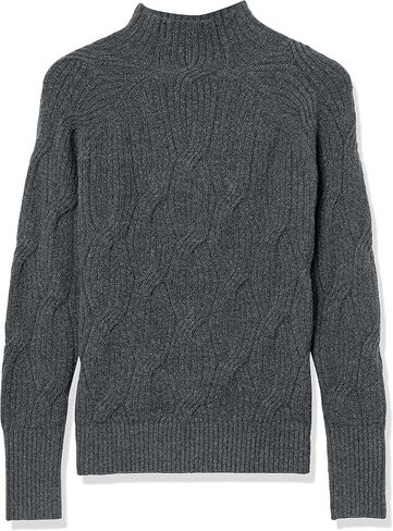 Amazon Essentials Women's Soft Touch Funnel Neck Cable Sweater in Saudi Arabia