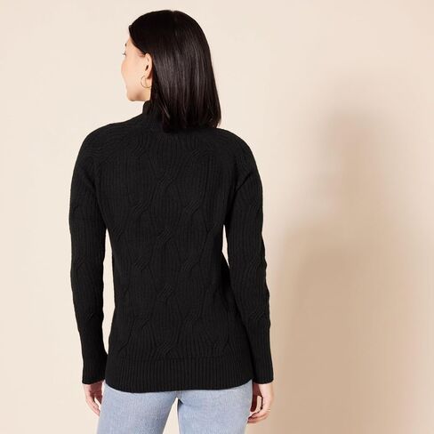 Amazon Essentials Women's Soft Touch Funnel Neck Cable Sweater in Kuwait