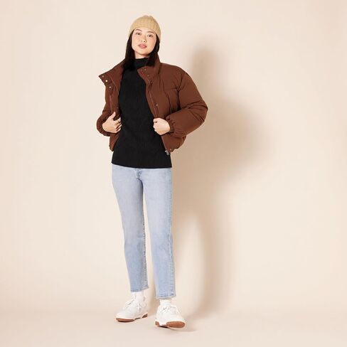 Amazon Essentials Women's Soft Touch Funnel Neck Cable Sweater in Kuwait