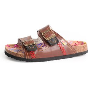 TMA EYES Summer Beach Indoor and Outdoor Anti-skidding Flat Sandals with Two Adjustable Straps