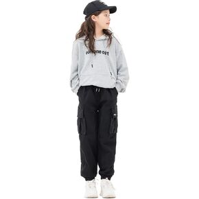 MINI PANDA Girls Pants,Stretchy Loose Fitting Girls Pants Size 6-16 Trendy in Saudi Arabia