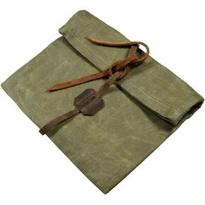 Hide & Drink, Survival Roll Top Pouch, Multipurpose Bag, Lightweight Case, Outdoor Accessories, Classic Traveling & Camping Essentials, Waxed Canvas, Handmade (Blue Mar)