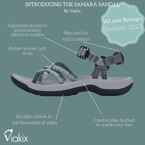 Viakix Women's Walking Sandals – Premium Comfortable Sport Sandals for Outdoors, Travel, Hiking, Beach & Everyday Wear in Saudi Arabia
