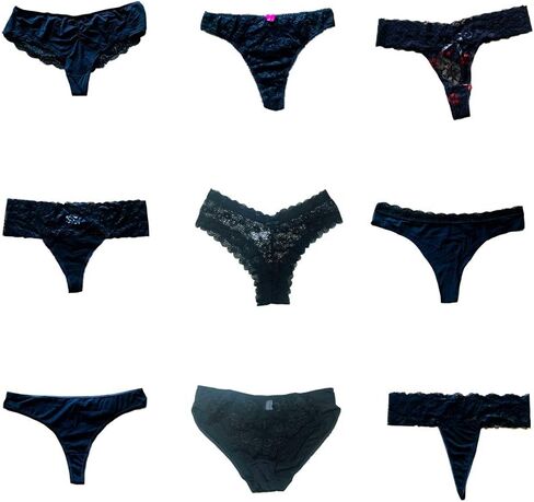 Morvia Variety Panties for Women Pack Sexy Thong Hipster Briefs G-String Tangas Assorted Multi Colored Underwear in Kuwait