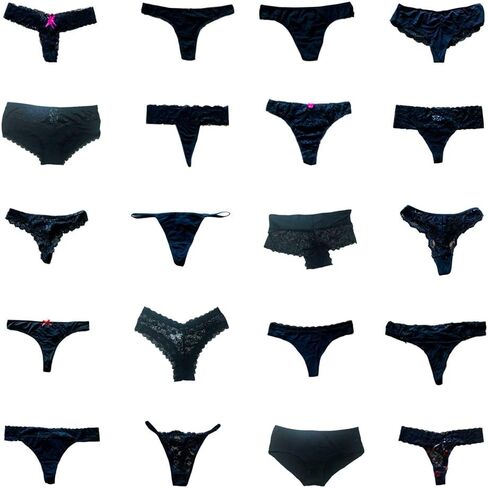 Morvia Variety Panties for Women Pack Sexy Thong Hipster Briefs G-String Tangas Assorted Multi Colored Underwear in Kuwait