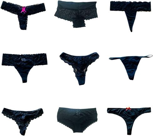 Morvia Variety Panties for Women Pack Sexy Thong Hipster Briefs G-String Tangas Assorted Multi Colored Underwear in Kuwait