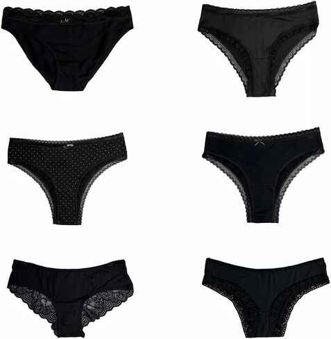 Morvia Variety Panties for Women Pack Sexy Thong Hipster Briefs G-String Tangas Assorted Multi Colored Underwear in Kuwait