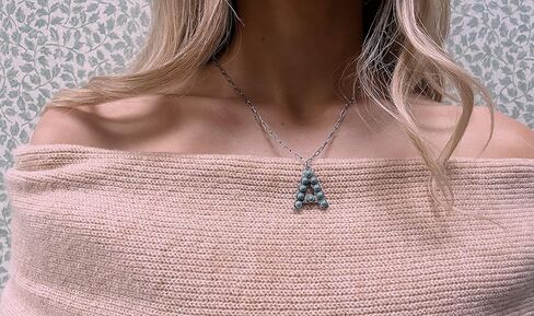 قلادة أولية من Wonderent Western Boho الفيروزية على شكل حرف A-Z in Kuwait