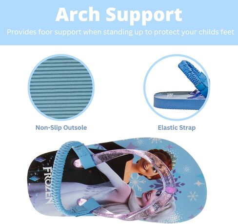 Disney Girls Boys Character Flip Flops Sandals Kids Water Shoes - Minnie Mouse Mickey Moana Toy Story Elsa Frozen Cars Encanto Princess Thong Beach Slides Summer Slip On Quick Dry (Toddler-Little Kid) in Kuwait