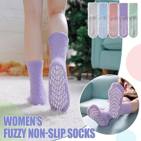 TRUEHAN Slipper Socks for Womens with Grips Hospital Socks Non Slip Socks with Grips for Women in Saudi Arabia