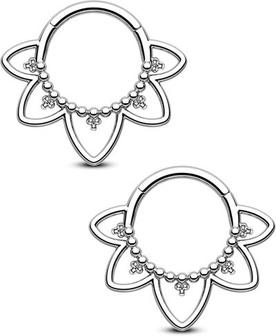 Mooncrush Jewelry 14K Fake Belly Button Ring 14G 2PCS 12MM White Gold Septum Ring in Saudi Arabia